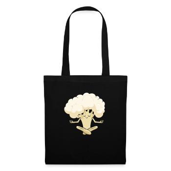 Namaste Cauliflower Meditation Yoga Poses - Tote Bag - black - Front