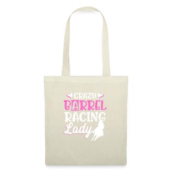 Crazy Barrel Racing Lady Horse Rodeo Western Barre - Tote Bag - nature - Front
