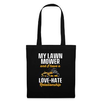 Lawn Mower Mowing Landscaping Landscaper - Tote Bag - black - Front
