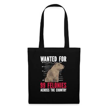 Rongeur Capybara - Sac en tissu - noir - Devant