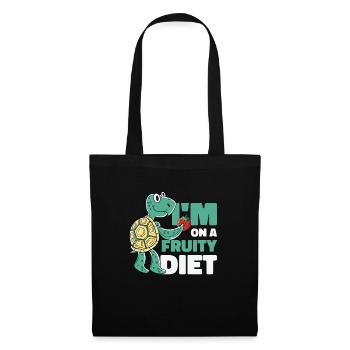 Turtle Strawberry Fruit Diet Wildlife Pet Owner - Tote Bag - black - Front