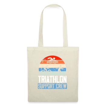 Triathlon Athlet Triathlet Schwimmen Radfahren Laufen - Stoffbeutel - Natur - Vorne