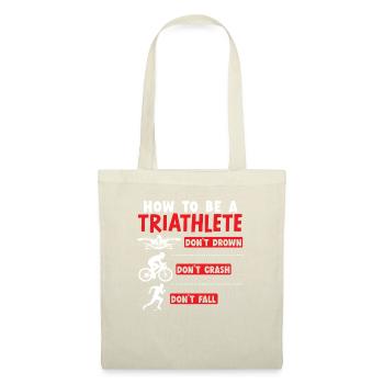 Triathlon Athlet Triathlet Schwimmen Radfahren Laufen - Stoffbeutel - Natur - Vorne