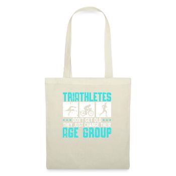 Triathlon Athlet Triathlet Schwimmen Radfahren Laufen - Stoffbeutel - Natur - Vorne