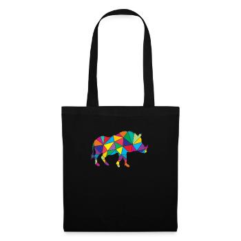 Warthog Polygon Wild Boar - Tote Bag - black - Front
