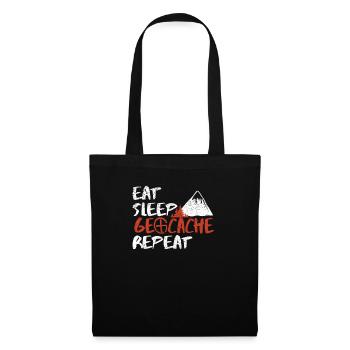 Eat Sleep Geocache Repeat Geocaching Outdoor - Tote Bag - black - Front