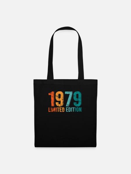 Limitierte Edition Jahrgang 1979 Retro Design - Stoffbeutel - Schwarz
