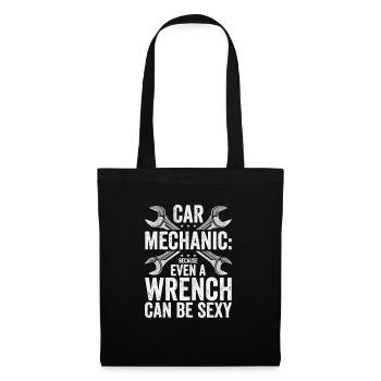Mécanicien automobile Réparation de moteur de voiture - Sac en tissu - noir - Devant