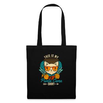 This is my Punta Cana Shirt Retro Cat Dominican - Tote Bag - black - Front