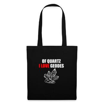 De quartz j’aime les géodes, les minerais, la collecte de - Sac en tissu - noir - Devant