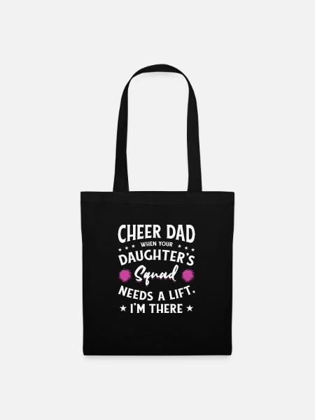 Cheerleader Stolzes Cheer Dad Cheerleading - Stoffbeutel - Schwarz
