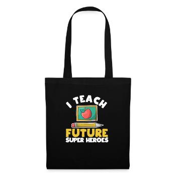 I Teach Future Superheroes Funny Kindergarten - Tote Bag - black - Front