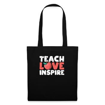 Enseigner l’amour inspirer l’enseignement de la maternelle - Sac en tissu - noir - Devant