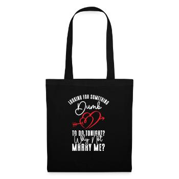 Dumb Wedding Heart Couple Relationship Romance - Tote Bag - black - Front