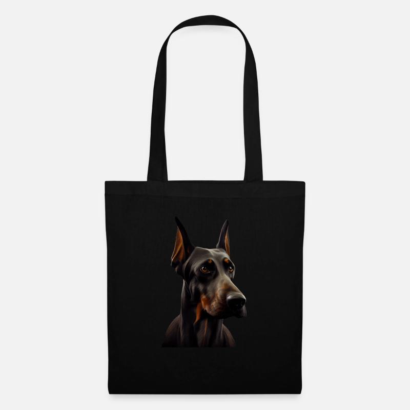 Dobermann Dobermänner Hund Hunde Welpe Dobermann - Stoffbeutel - Schwarz