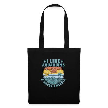 I Like Aquariums & Maybe 3 People Aquarium Owner - Stoffbeutel - Schwarz - Vorne