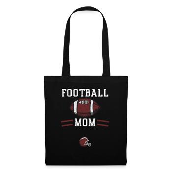 Football Mom - Football - Stoffbeutel - Schwarz - Vorne