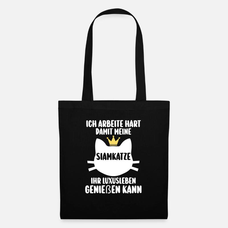 Siamkatze Katze - Stoffbeutel - Schwarz