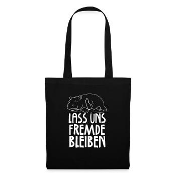 Lass Uns Fremde Bleiben - Stoffbeutel - Schwarz - Vorne