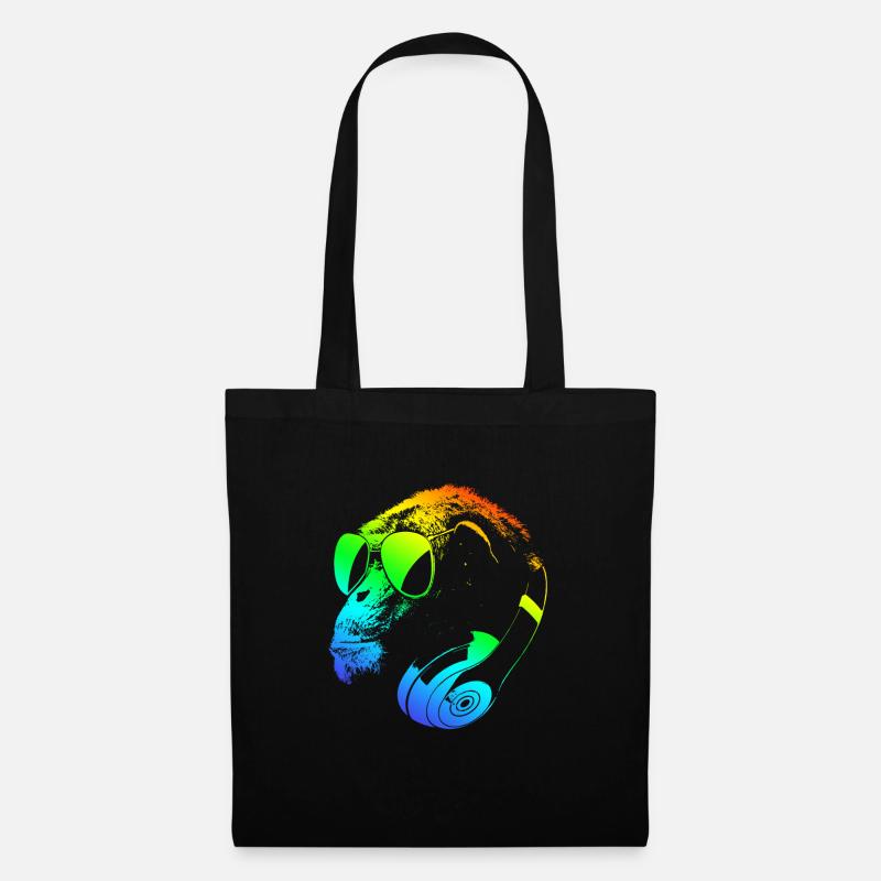 DJ Ape Gorilla Monkey Music Techno Monkey - Stoffbeutel - Schwarz