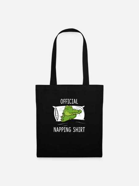 Official Napping Shirt Crocodile - Stoffbeutel - Schwarz