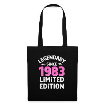 Geboren 1983, Legende seitdem - Stoffbeutel - Schwarz - Vorne