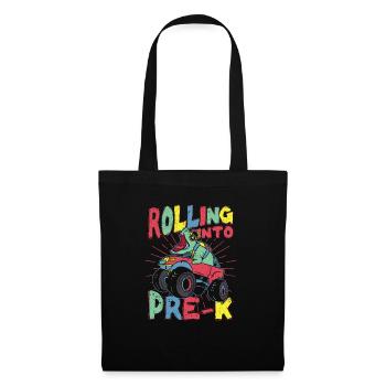 Rolling Into Pre-K Dinosaur Monster Truck T Rex - Tote Bag - black - Front