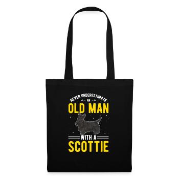 Scottish Terrier Scottie Hund - Stoffbeutel - Schwarz - Vorne