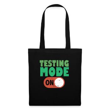 Testing Mode On Motivational Test Day Teacher - Stoffbeutel - Schwarz - Vorne