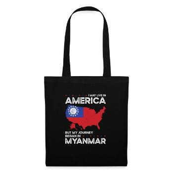 Nés : Birman, Myanmar, Américain, États-Unis - Sac en tissu - noir - Devant