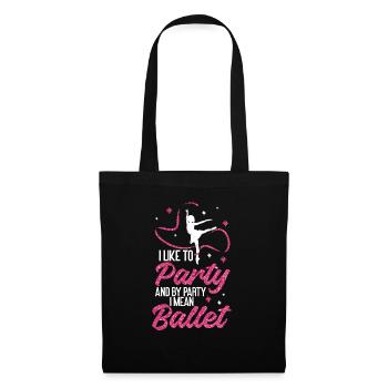 Ballet Dancer Dance Girl Ballerina - Stoffbeutel - Schwarz - Vorne