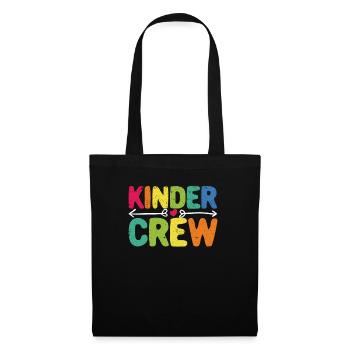 Kinder Crew Kindergarten Lehrer Lustig Erster Tag - Stoffbeutel - Schwarz - Vorne