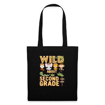 Wild About Second Grade 2nd Back To School Klassen - Sac en tissu - noir - Devant