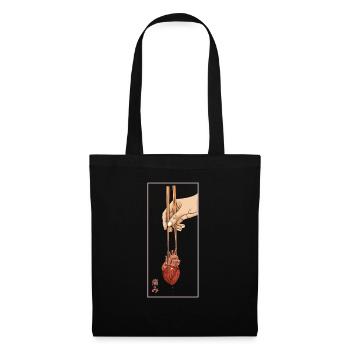 Vaporwave Japan Art Human Heart - Tote Bag - black - Front