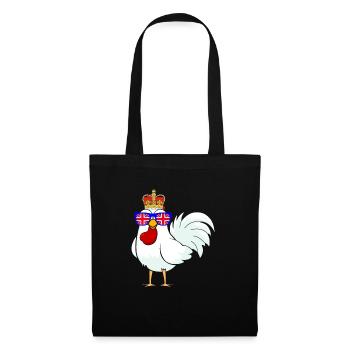 Chicken Queen Elizabeth II British Crown Chickens - Tote Bag - black - Front