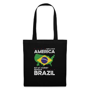 Born Brazilian Brazil American USA Citizenship - Tote Bag - black - Front