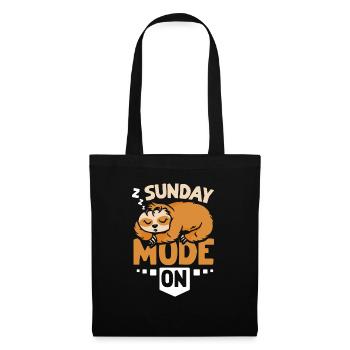 Mode dimanche paresseux activé - Sac en tissu - noir - Devant