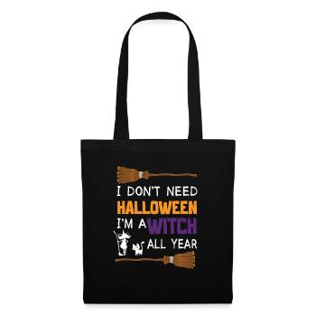 Grusel Halloweenspruch Spruch Halloween - Stoffbeutel - Schwarz - Vorne