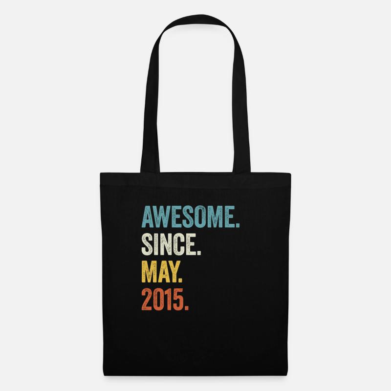 8. Geburtstag 8 Jahre Awesome Since May 2015 - Stoffbeutel - Schwarz