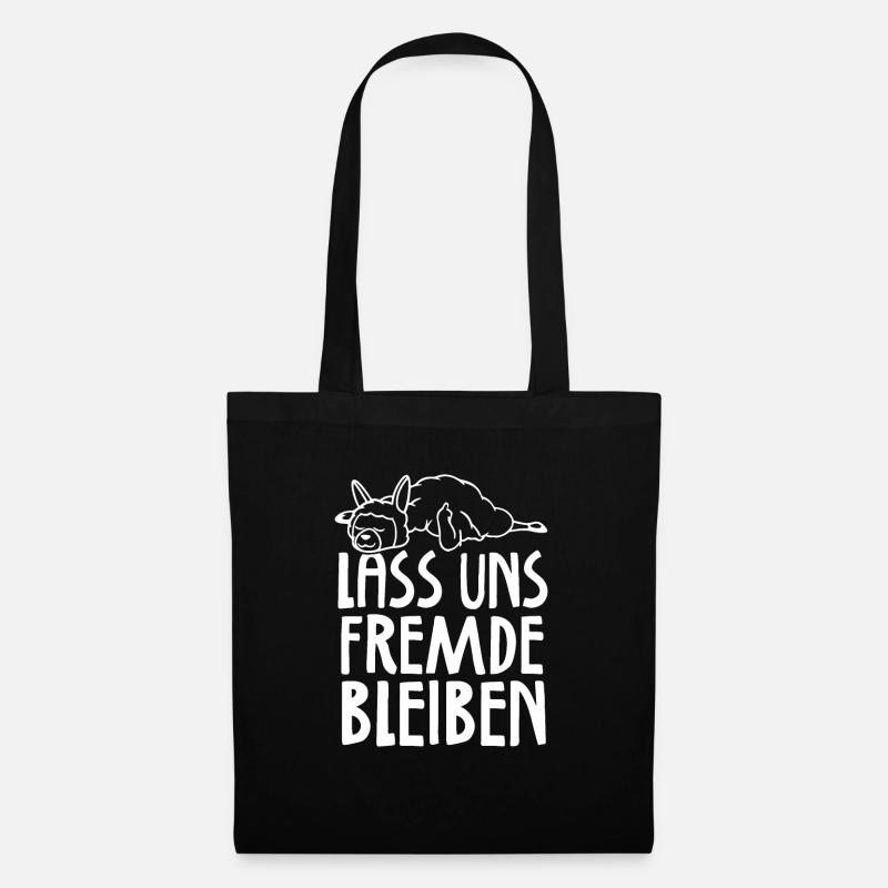 Lass Uns Fremde Bleiben Lama - Stoffbeutel - Schwarz