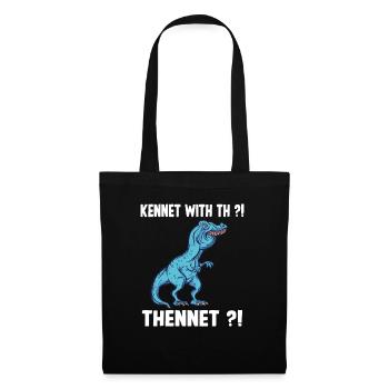 Kennet or Kenneth T-Rex Dinosaur Meme - Tote Bag - black - Front