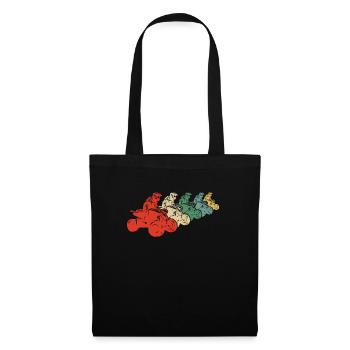 Cool retro Quad ATV Enthusiasts Quad Racers - Sac en tissu - noir - Devant