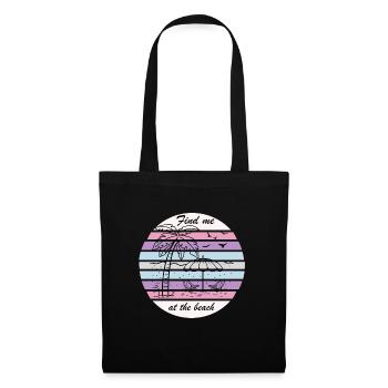 find me at the beach - Tote Bag - black - Front