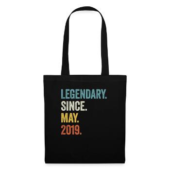 4. Geburtstag 4 Jahre Legendary Since May 2019 - Stoffbeutel - Schwarz - Vorne