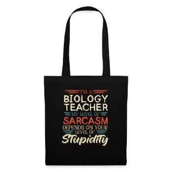 Biologie Lehrer Motiv Naturwissenschaft - Stoffbeutel - Schwarz - Vorne