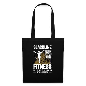 Slackline your way to fitness, in the most - Tote Bag - black - Front