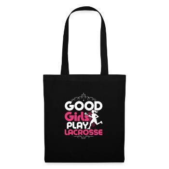 Good Girls Play Lacrosse Lifestyle Player - Stoffbeutel - Schwarz - Vorne