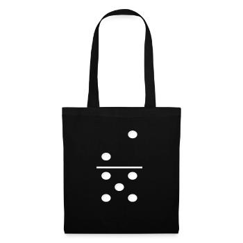Domino Game Tile 2-5 - Drôle de costume de groupe - Sac en tissu - noir - Devant