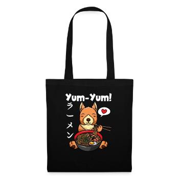 Anime Squirrel Ramen Noodles Kawaii - Tote Bag - black - Front