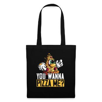 You want to Pizza Me Pizza I Love Pizza Italian Food - Sac en tissu - noir - Devant